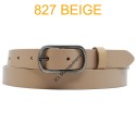 Ceinture femme en croute de cuir de vachette 827 Beige