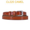 Ceinture femme en croute de cuir de vachette 750825 Camel