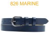 Ceinture femme en croute de cuir de vachette 826 Marine