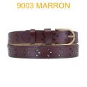 Ceinture femme en croute de cuir de vachette 9003 Marron