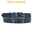 Ceinture femme en croute de cuir de vachette 9003 Marine