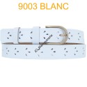 Ceinture femme en croute de cuir de vachette 9003 Blanc