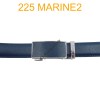 Ceinture femme automatique boucle crémaillère sans trous en croute de cuir de vachette 225 marine