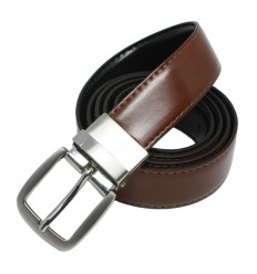 Ceinture Reversible en croûte de cuir boucle ardillon