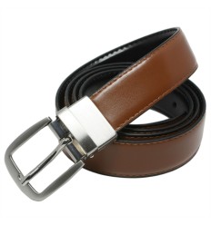 Ceinture Reversible en croûte de cuir boucle ardillon