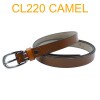 Ceinture femme fine en croute de cuir de vachette 750200 camel