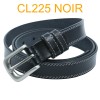 Ceinture femme en croute de cuir de vachette 750825 noir