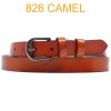 Ceinture femme en croute de cuir de vachette 826 Camel