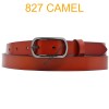 Ceinture femme en croute de cuir de vachette 827 Camel