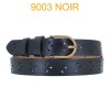 Ceinture femme en croute de cuir de vachette 9003 Noir