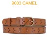 Ceinture femme en croute de cuir de vachette 9003 Camel