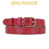 Ceinture femme en croute de cuir de vachette 9003 Rouge