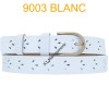 Ceinture femme en croute de cuir de vachette 9003 Blanc