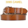 Ceinture femme large en croute de cuir de vachette 3095 Camel