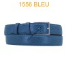 Ceinture en cuir de suède impression lezard fabrication italienne 1556 bleu