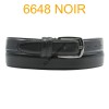 Ceinture en cuir de vachette fabrication francaise 6648 noir