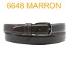 Ceinture en cuir de vachette fabrication francaise 6648 Marron