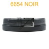 Ceinture en cuir de vachette fabrication francaise 6654 noir