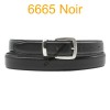 Ceinture en cuir de vachette fabrication francaise 6665 noir