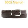 Ceinture en cuir de vachette fabrication francaise 6665 Marron