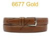 Ceinture en cuir de vachette fabrication francaise 6677 Camel