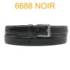 Ceinture en cuir de vachette fabrication francaise 6688 noir