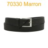 Ceinture en cuir de vachette fabrication francaise 70330 Marron