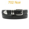 Ceinture en cuir de vachette fabrication francaise 702 noir