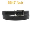 Ceinture en cuir de vachette fabrication francaise 6647 noir