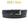 Ceinture en cuir de vachette fabrication francaise 6651 noir