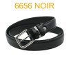 Ceinture en cuir de vachette fabrication francaise 6656 noir