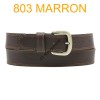 Ceinture en cuir de vachette fabrication francaise 803 Marron