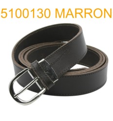 Ceinture femme 3 cm Fabrication française en croûte de cuir de vachette marron