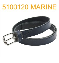 Ceinture femme 2 cm Fabrication française en croûte de cuir de vachette marine