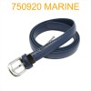 Ceinture classique fine en croûte de cuir 750920 marine