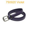 Ceinture classique fine en croûte de cuir 750920 violet