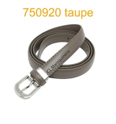 Ceinture classique fine en croûte de cuir 750920 taupe