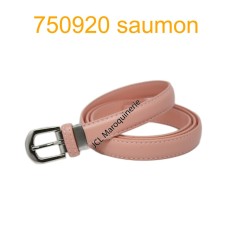 Ceinture classique fine en croûte de cuir 750920 saumon