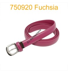 Ceinture classique fine en croûte de cuir 750920 fuchsia
