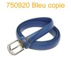 Ceinture classique fine en croûte de cuir 750920 bleu