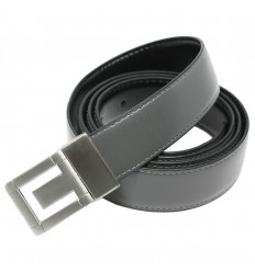 Ceinture Reversible en croûte de cuir boucle picot