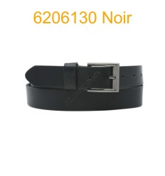Ceinture en cuir de buffle "veau gras" fabriqué en France 6206130 Noir