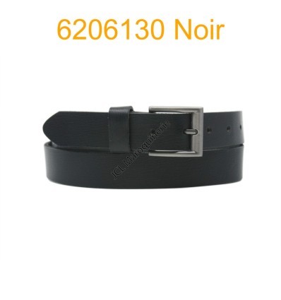 Ceinture en cuir de buffle "veau gras" fabriqué en France 6206130 Noir