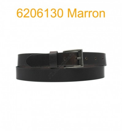 Ceinture en cuir de buffle "veau gras" fabriqué en France 6206130 Marron fonc?