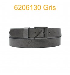 Ceinture en cuir de buffle "veau gras" fabriqué en France 6206130 Gris