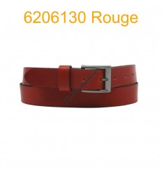 Ceinture en cuir de buffle "veau gras" fabriqué en France 6206130 Rouge