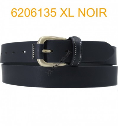 Ceinture en cuir de buffle "veau gras" fabriqué en France 6206135 Noir XL Grande taille