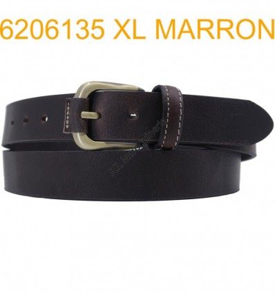 Ceinture en cuir de buffle "veau gras" fabriqué en France 6206135 Marron XL Grande taille