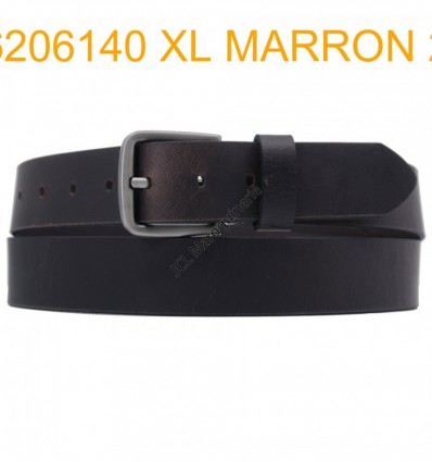 Ceinture en cuir de buffle "veau gras" fabriqué en France 6206140 Marron XL Grande taille