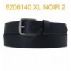 Ceinture en cuir de buffle "veau gras" fabriqué en France 6206140 Noir XL Grande taille